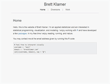 Tablet Screenshot of brettklamer.com